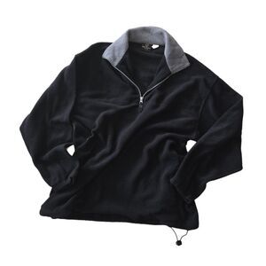 Rag Wear Black and Gray Quarter-Zip Pullover Cozy Soft Fall #91180 Size XL Mens